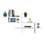 Hanover White MDF Wood Elongated Decorative Wall Shelf - Image 2