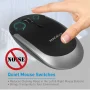 Silent Wireless Bluetooth Mouse for Mac/PC, Compact Design :Optical Sensor and DPI Switch 800/1200/1600, Black - Image 3