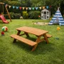 Homeware Kids Wooden Picnic Table Brown - Image 2