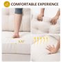 RoyalCraft Modular Sectional Sofa, Memory Foam, Button Tufted Designed, 2 Seats Sofa Couch for Living Room, Beige Velvet - Image 6