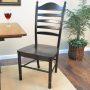 Whitman Antique Black Wood Dining Chair - Image 2