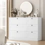 Homfa 6 Drawer White Dresser for Bedroom, Wood Chest of Drawers, Storage Cabinet for Living Room - Image 3