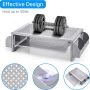 Simple Trending Metal Monitor Stand Riser with Drawer, Wood Desk Computer Organizer with Side Storage for Laptop and Printer, - Image 6