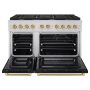 ZLINE - 48 in. Wide 8 Burner Autograph Paramount Double Oven Dual Fuel Freestanding Range with Black and Bronze Accents - Black - Image 2