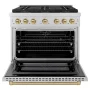 ZLINE - 36 in. Wide 6 Burner 5.2 cu. ft.  Autograph Paramount Dual Fuel Freestanding Range with DuoPro Cooktop - Stainless Steel - Image 2