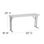 Kathryn 60 in. L Rectangle Granite White Plastic Top Event and Party Folding Table - Image 5