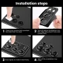 Dteck for Samsung Galaxy S22 Ultra Camera Lens Protector, 9H Tempered Glass Camera Cover Protector Metal Individual Ring for S22 Ultra 5G 6.8 inch 2022 Release, Black - Image 3