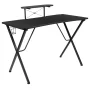 Emma + Oliver Black Gaming Desk with Cup Holder, Headphone Hook, and Monitor/Smartphone Stand - Image 2