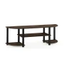 Furinno 11058CWN-BK Turn-S-Tube Wide TV Entertainment Center, Columbia Walnut & Black - 15.9 x 47.25 x 13.4 in. - Image 3