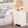 Prepac Monterey 3-Drawer Tall Nightstand, White - Image 3