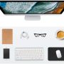 Office Desk Mat Decorative Desk Pad Protector PU Leather Desk Blotter Keyboard Mouse Mat Pad Writing Desk Cover Ultra-Thin Table Protector Cute for Women & Girl 24 X 36 Inch (Shell-Pink/Bright Silver) - Image 5