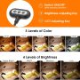 Reading Light, Book Light, Briignite Reading Light for Bed, Reading Lamp with 4 Brightness 5 Color Temperature, USB Reading Light Book Light Rechargeable, Book Light Clip, Bed Reading Light, Eye Care - Image 3
