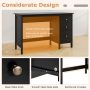 48 Inch Modern Writing Home Office Computer Desk with 3 Drawers - Image 6