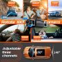 Pro Dash Cam Delantero Trasero 3 Canales Camara Coche Protege Robo Accidente - Image 4