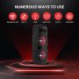 Pyle Portable Bluetooth PA Speaker-240W Dual 6.5" Rechargeable Indoor/Outdoor BT Karaoke Audio System-TWS, Party Lights, LED Display, FM/AUX/MP3/USB/SD, 6.5mm in, Carry Handle-Wireless Mic, Remote - Image 3