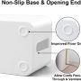 Cable Management Box - 3 Pack Cord Organizer Box for Desk - Large Medium Small Cable Box to Hide Power Strip & Wires - Pet-Safe Cord Hider for TV Computer Under Desk - Black - Image 5