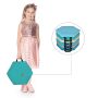 6 Pieces Blue Multifunctional Hexagon Toddler Floor Cushions Classroom Seating with Handles - Image 5