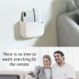 LINFIDITE 2 Pack TV Remote Holder Wall Mount Remote Control Holder for Bed Universal Bedside Wall Remote Holder Caddy Organizer Hole-Free Remote Control Holder (For 2 Or 3 Remote Controls–White - Image 2