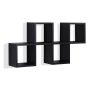 Black MDF Cubby Chessboard Floating Wall Shelf - Image 3