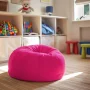 Flash Furniture Dillon Small Solid Hot Pink Refillable Bean Bag Chair for Kids and Teens - Image 3