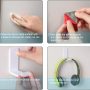Weewooday 4 Pieces Headphone Hanger Headset Stand Holder Adhesive Wall Mount Headphone Hook for Desk Acrylic Gaming Earphones Hanger with Glues for Earphone Controller(White) - Image 4