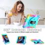 LTROP Case for iPad 9th/ 8th/ 7th Generation (2021/2020/2019), Shockproof 10.2” iPad Cover with Shoulder Strap Pen Holder Swivel Stand, Aqua Teal - Image 3