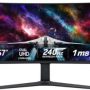 Samsung - 57" Odyssey Neo G9 Dual 4K UHD Quantum Mini-LED 240Hz 1ms HDR 1000 Curved Gaming Monitor (HDMI 2.1, DP 2.1, USB 3.0) - Black - Image 1