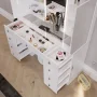 Gia Trifold Makeup Vanity with LED Light Strip, Cabinets, and Modern Design | Premium Boahaus Vanity - Image 5