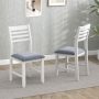 Wooden Dining Chair Set of 2 with Rubber Wood Frame and Padded Cushion - Image 5