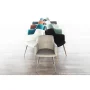Andrew Contemporary Grey and Chrome Dining/Accent Chair Faux Leather (Set of 2) - Image 6