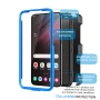 Njjex Phone Cases for Samsung Galaxy S23, [Buit-in Temerped Glass Screen Protector] Combo Holster Belt Clip [Heavy Duty] [Kickstand] Full-Body Rugged Holster Case（Blue) - Image 2