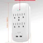 Fosmon 6 Outlet Surge Protector 1200J (2 Pack) with 3.1A Dual USB Ports Charger, Multi Plug Outlet Extender 1875 Watt, 3-Prong Grounded Wall Tap Splitter Adapter - Image 5