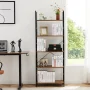 EDX Bookcase, 5 Tier Book Shelf, Storage Shelf, Classic Modern Bookcase for CDs, Movies, Books, Industrial Bookcase for Home Office, Living Room, Kitchen, Bedroom, Rust Brown - Image 4