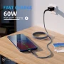 Aione Usb C to Usb C Cable, C to C Charging Cord [2Pack 6FT] 60W, Type C Charger Cord Nylon Braided Compatible with iPhone 16/15, Samsung Galaxy - Image 6