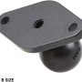 RAM MOUNTS Diamond Ball Base with 2-Hole AMPS Pattern, B Size 1" Ball Mount for RAM Device Holders and Mounting Systems RAM-B-238U - Image 2