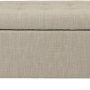 Joveco Storage Ottoman Fabric Button Tufted Rectangular Bench for Living Room or Entryway (Beige) - Image 5