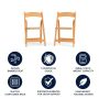 Natural Wood Folding Chair (2-Pack) - Image 6