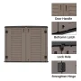 50 in. W x 29 in. D x 41 in. H HDPE Outdoor Storage Cabinet in Coffee (Shelves Not Included) - Image 4