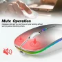 LED Wireless Mouse USB Rechargeable Bluetooth-compatible RGB Mouse Silent Ergonomic Mouse With Backlight For Laptop PC ipad - Image 5