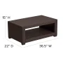 Flash Furniture Chocolate Brown Faux Rattan Coffee Table - Image 5
