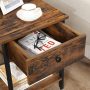 VASAGLE Nightstand, Bedside Table with Drawer, Side Table, End Table, for Bedroom, Office, Industrial, Rustic Brown and Black ULET55BX - Image 4