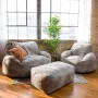 Big Joe Faux Leather Bean Bag Sofa - Image 6