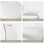 White Leather Upholstered Mermaid-shaped Dining Chairs with Chrome Legs (Set of 2) - Image 5