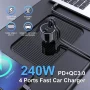 Ubigbuy 240W Car Charger PD 3.1 140W 100W PPS 45W Super Fast Charging USB C Car Phone Adapter for MacBook Pro iPhone 15 Samsung - Image 2