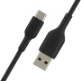 Belkin - BOOST↑CHARGE USB-C to USB-A Cable 6.6ft for iPhone, Samsung, Google Pixel, iPad Pro, Nintendo Switch 2 & More - Black - Image 2