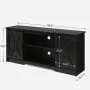 Farmhouse Coffee Bar Cabinet with Storage, 58’’Buffet Sideboard Cabinet with Sliding Barn Doors and 2 Adjustment Shelves, Kitchen Sideboard Cabinet for Dining Living Room - Image 4