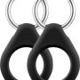 Insignia™ - Key Ring Case for Apple AirTag (2-Pack) - Black - Image 1