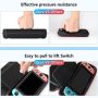 Switch Accessories Bundle - Switch 10 in 1 Starter Kit Include Switch Carrying Case/Switch Console Protective Cover Case/TPU J-Con Cover Case/2 Packs Tempered Glass Screen Protector/6PCS Thumb Caps - Image 6
