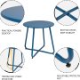 Grand patio E-Coated Steel Side Table, Weather- Resistant Outdoor 18” Round End Table Accent Table for Bistro Balcony Apartment, Peacock Blue - Image 5