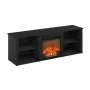 Furinno Montale 60 Inch TV Stand with Fireplace, Solid White - Image 4